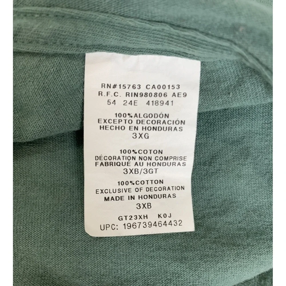 Champion T-Shirt Mens 3X Green 100% Cotton Camping Theme Funny Dad Gift EUC - Picture 9 of 11